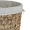 16'' Natural Woven Laundry Hamper Basket with Cotton Liner and Lid
